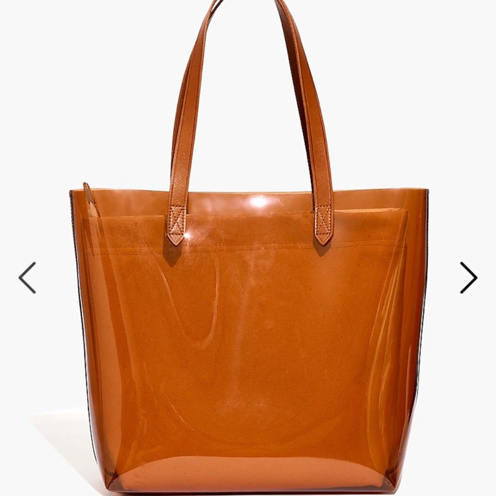 Madewell Transparent Brown Tote Bag